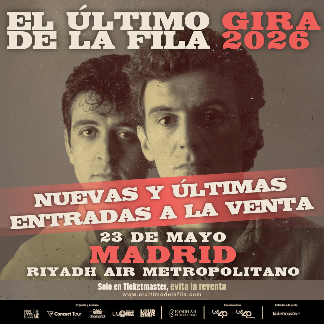 Últimas 1.000 entradas disponibles para el concierto de El Último de la Fila en Madrid